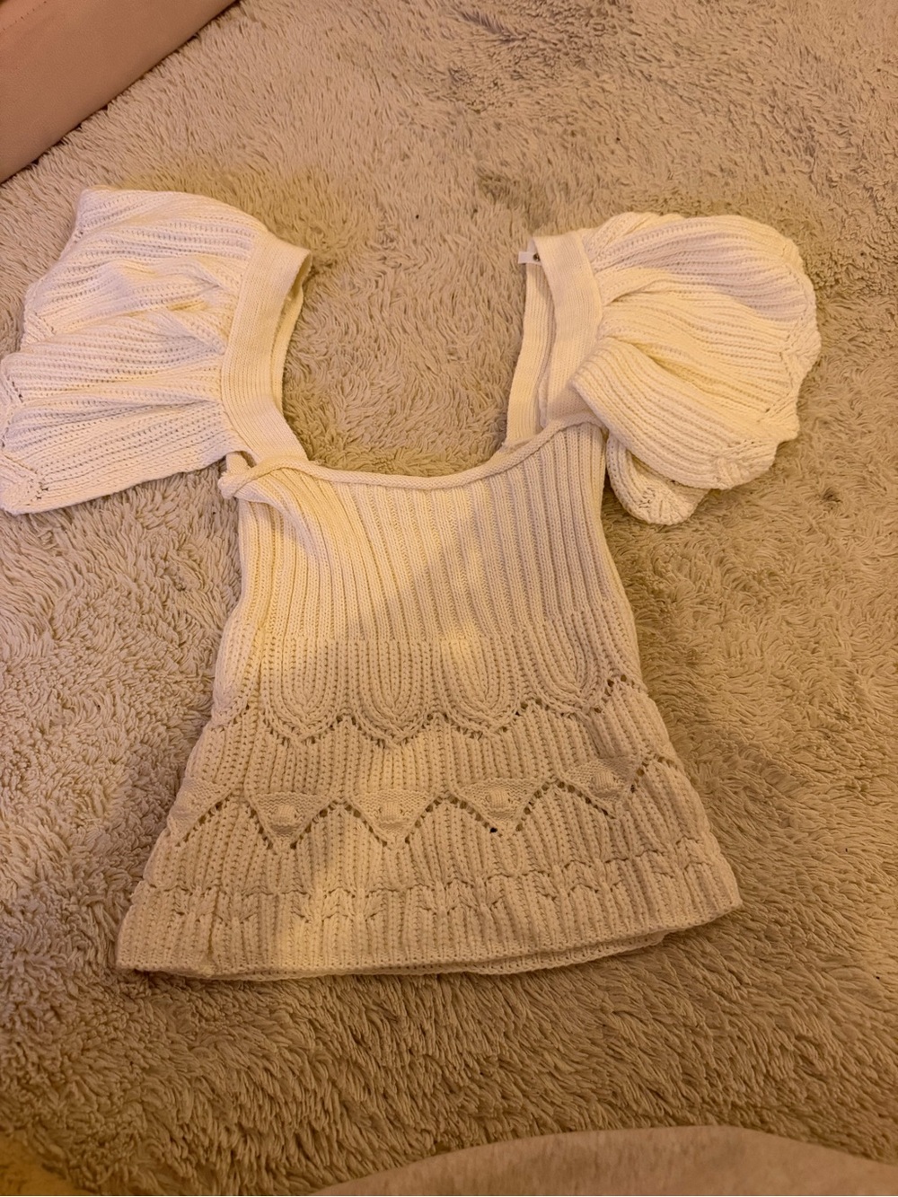Cream Knit  Top